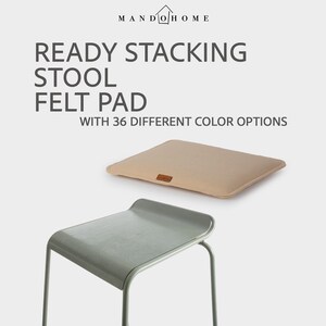 Felt Cushion for Ready Stacking Stool, Non-Slip Option, Custom Size Seat Pad