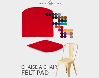 Felt Chaise A Chair Cushion | Kitchen & Balcony, 36 Colors, Optional Non-Slip
