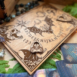 Ouija Board, Ouija Planchette, Spirit Board, Talking Board, Witch Board, Witchcraft, Witchy Gift, Witchcraft Wiccan Gifts, Mysticism, Occult