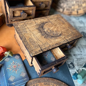 Tarot Card Holder, Drawer Box, Tarot Deck Holder, Tarot Organization, Altar Decor, Organizer, Jewelry Box,