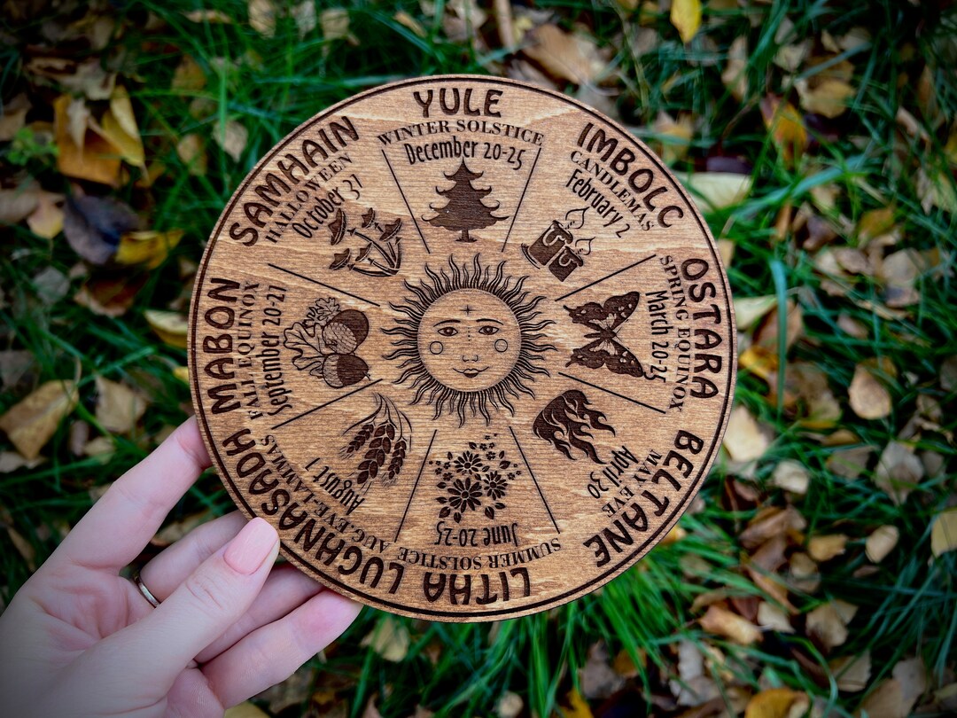 Wheel of the Year Wood Sign, Pagan Calendar, Witchcraft, Wiccan, Witchy ...