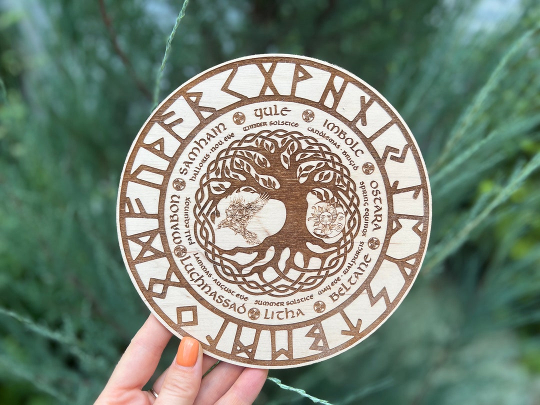 Wheel of the Year Wood Sign, Pagan Calendar, Witchcraft, Wiccan, Witchy ...