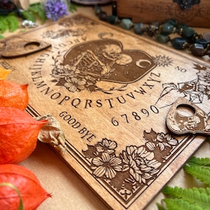 Ouija Board, Ouija Planchette, Spirit Board, Talking Board, Witch Board, Witchcraft, Witchy Gift, Witchcraft Wiccan Gifts, Mysticism, Occult
