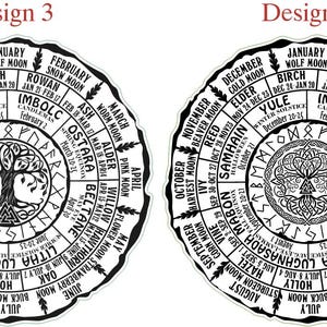Celtic Tree of Life Calendar, Wheel of the Year Wood Sign, Tree of Life ...