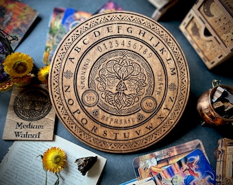 Péndulo del Árbol de la Vida Celta, Herramienta de Adivinación, Decoración Pagana, Brujería, Planificador de Brujería, Altar de Brujas, Tablero de Adivinación, Regalo para Ella