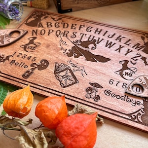 Ouija Board, Ouija Planchette, Spirit Board, Talking Board, Witch Board, Witchcraft, Witchy Gift, Witchcraft Wiccan Gifts, Mysticism, Occult