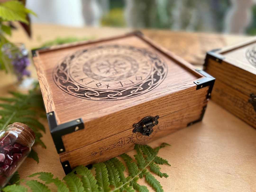 Celtic Keepsake Box Oak Wood Box Spiritual Gift Celtic Tree Etsy