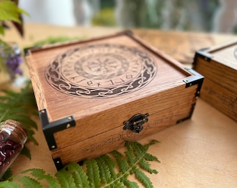 Celtic Keepsake Box, Oak Wood Box, Spiritual Gift, Celtic Tree Memory Box, Tarot Box, Witchy Gift, Witchcraft, Wiccan Gifts, Mysticism