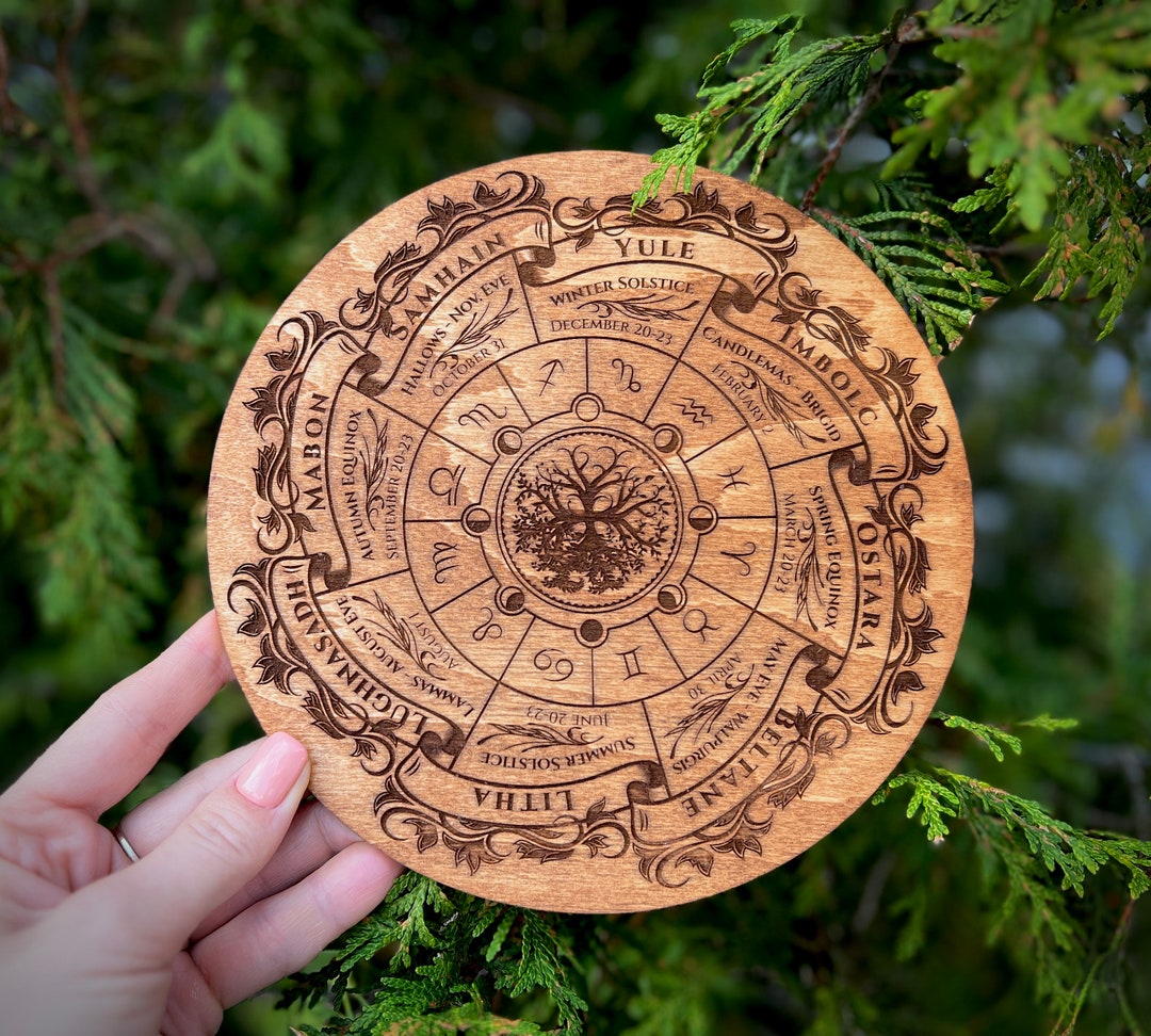 Wheel of the Year Wood Sign, Pagan Calendar, Witchcraft, Wiccan, Witchy ...