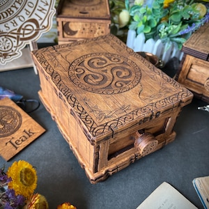 Tarot Card Holder, Drawer Box, Tarot Deck Holder, Tarot Organization, Altar Decor, Deck Box, Jewelry Box, Witch Gift, Witchy Accessories