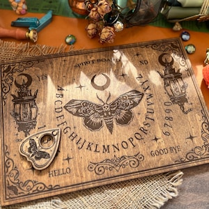 Ouija Board, Ouija Planchette, Talking Board, Witch Board, Witchcraft, Witchy Gift, Witchcraft Wiccan Gifts, Mysticism