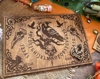 Ouija Board, Ouija Planchette, Talking Board, Witch Board, Witchcraft, Witchy Gift, Witchcraft Wiccan Gifts, Mysticism