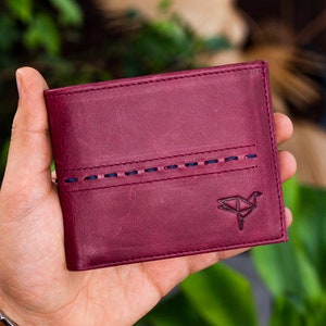 Handmade Genuine Leather Wallet for Men | Personalized Leather Wallet for Him | Anniversary Day Gift for Him