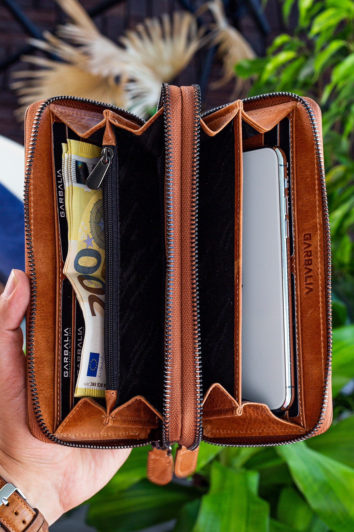 Phone Case Wallet and Handbag, Double Zipper Closed Unisex Design ...