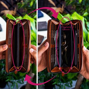 Cartera de teléfono personalizada para regalo, Cartera de hombre para teléfono, Cierre interior magnético para monedas, Cartera para iPhone con personalización gratuita