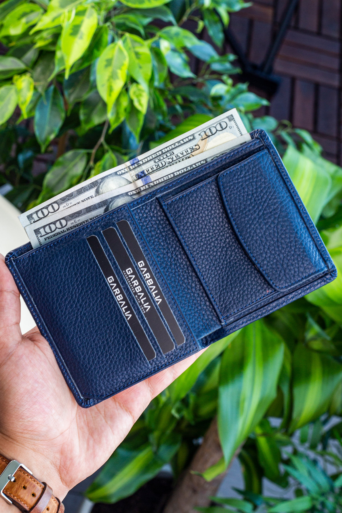 Mens Wallet With Coin Pocket Personalized Leather Wallet Etsy