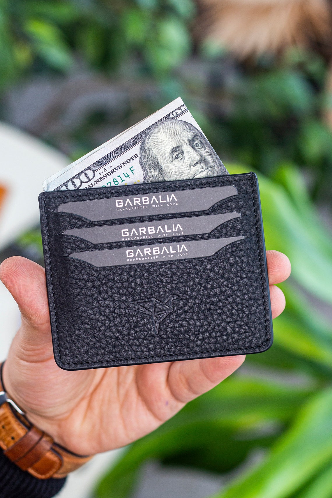 Thin Card Holder for Men Slim Leather Cardholder for Women Etsy