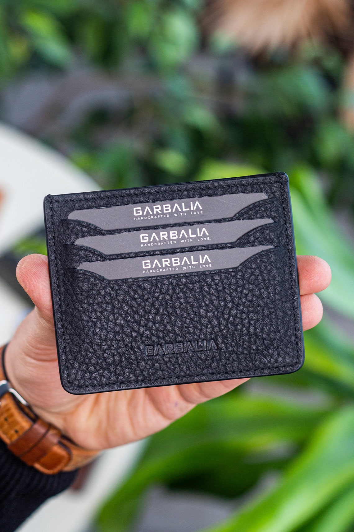 Thin Card Holder for Men Slim Leather Cardholder for Women Etsy