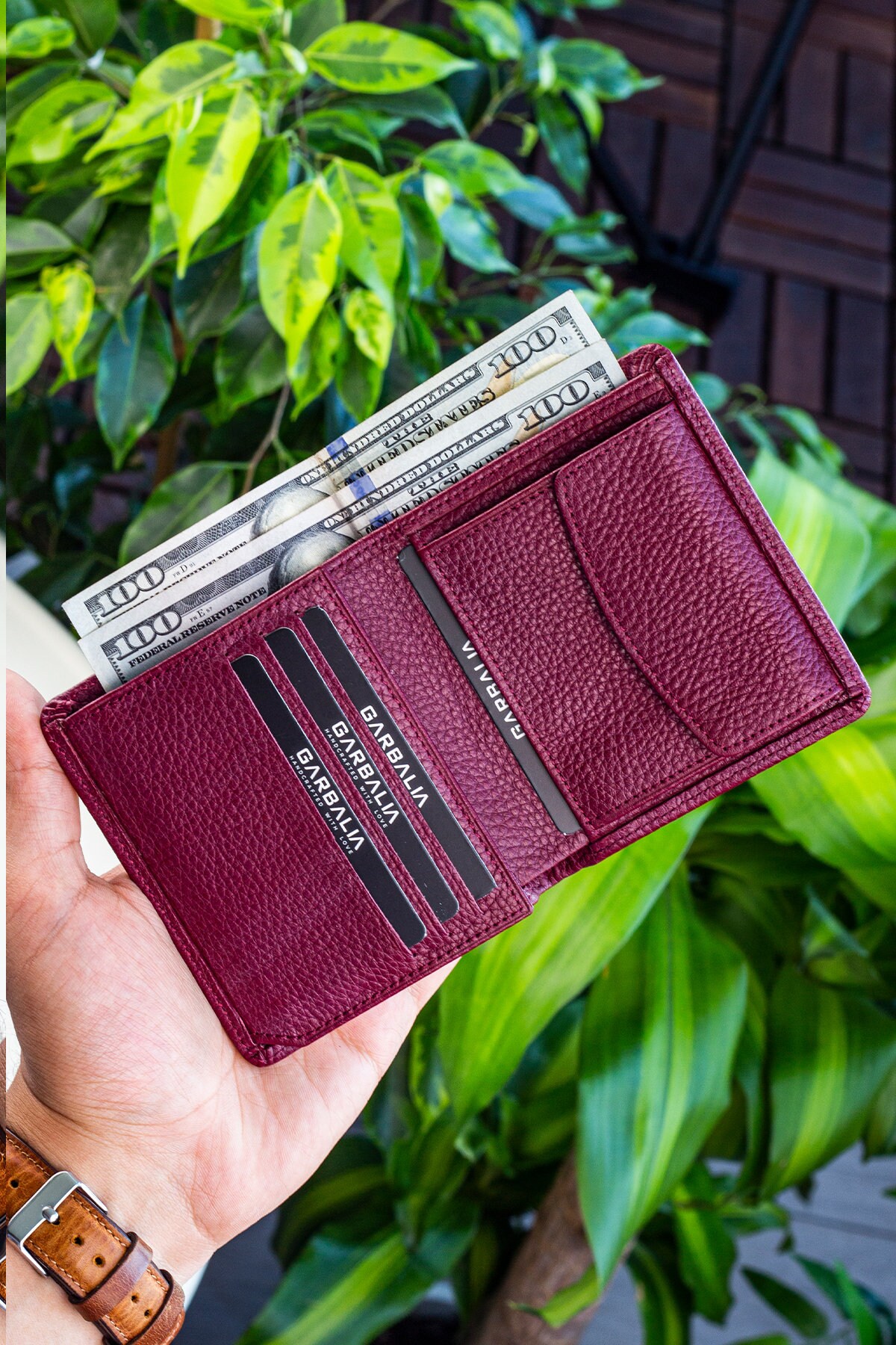 Mens Wallet With Coin Pocket Personalized Leather Wallet Etsy