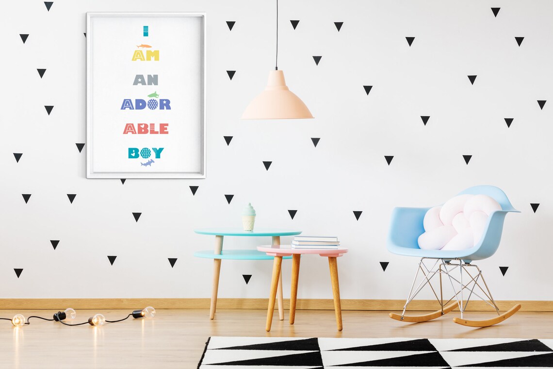 Boys Room Wall Art Kids Room Decor Adorable Boy Print Etsy