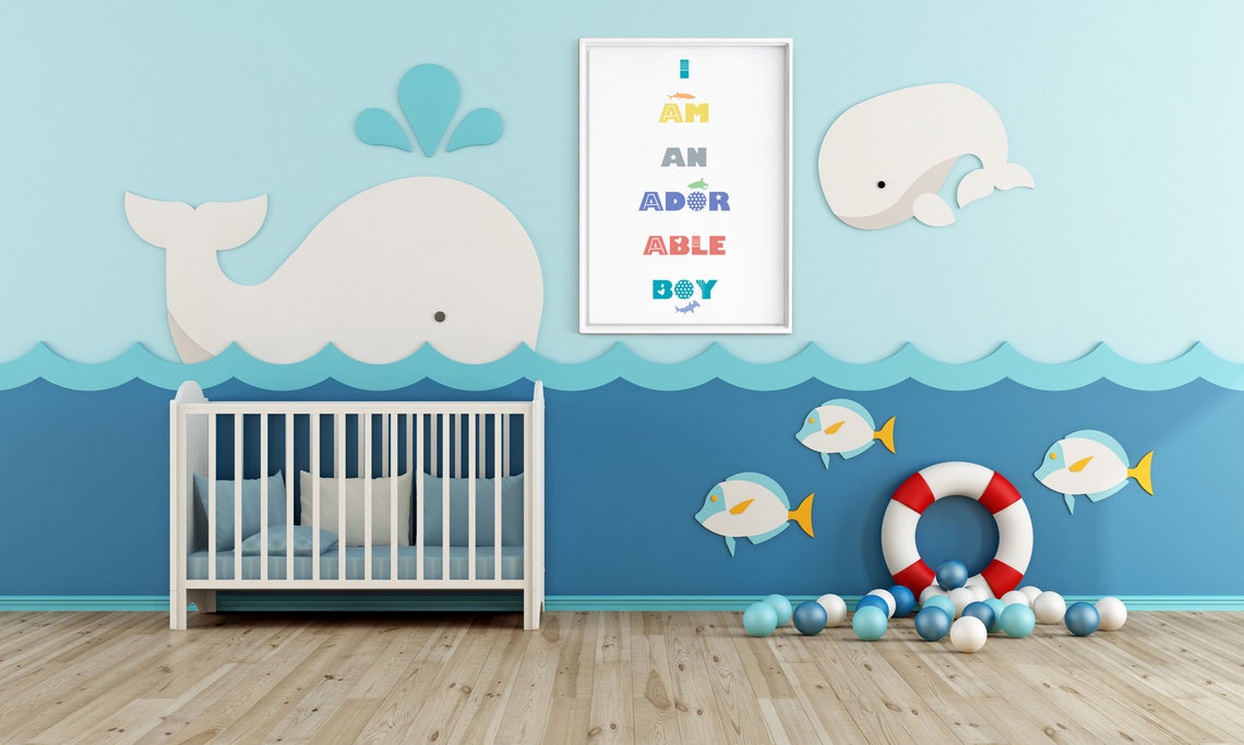 Boys Room Wall Art Kids Room Decor Adorable Boy Print Etsy