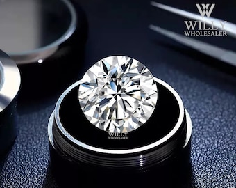 Fiery 2.50 Carat 9 MM D-E Colorless White VVS1 Round Brilliant Diamond Cut Loose Moissanite For Making Ring, Band, Earring, Pendant, Jewelry