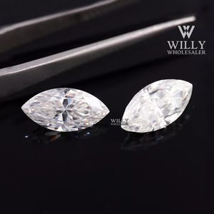 15x7.5 To 25x12.5 MM Amazing D White Color Marquise Cut Loose Handcrafted Moissanite For Engagement Ring, Band, Earring, Pendant, Jewelry
