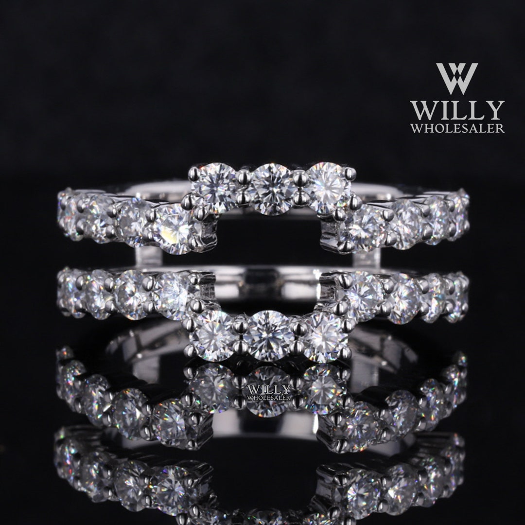 Customize Ring Enhancer, Wedding Ring Enhancer, Double Side Moissanite