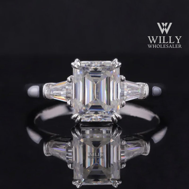 Triple Stone Thick Band Ring