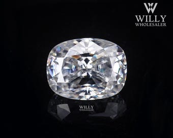 Delicate 11 To 50 CT Elongated Cushion Cut Loose Moissanite For Engagement Ring: D-E VVS1-2 Gemstone, Women's Promise Ring, Wholesale Price
