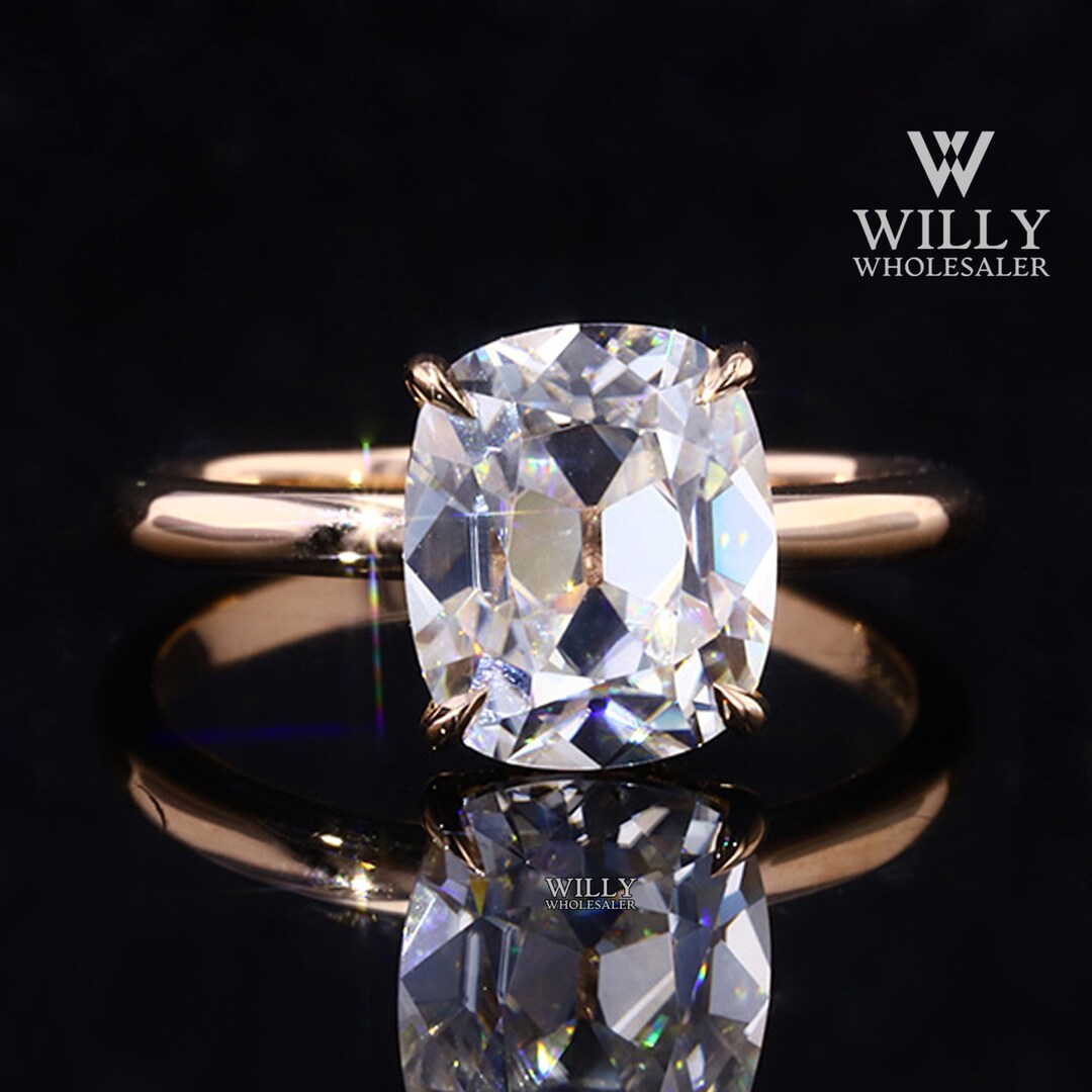 Basket Set Designer Wedding Ring, Hidden Halo Solitaire Engagement Ring