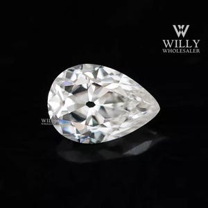 Lovely 1 To 6 CT Colorless Old Mine Pear Cut Loose Handcrafted Moissanite For Ring, Bridesmaid Gift, Anniversary Ring, Moissanite Collection