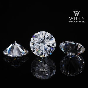1,15 carat D-E incolore blanc VVS1 diamant rond brillant coupé moissanite en vrac pour la fabrication de bagues, joncs, boucles d&#39;oreilles, pendentifs, bijoux