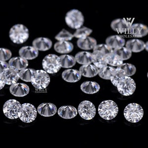 0,30 carat 4,50 mm D-E blanc incolore VVS1 rond brillant moissanite en vrac pour faire bague, bande, boucles d&#39;oreilles, pendentif, bijoux