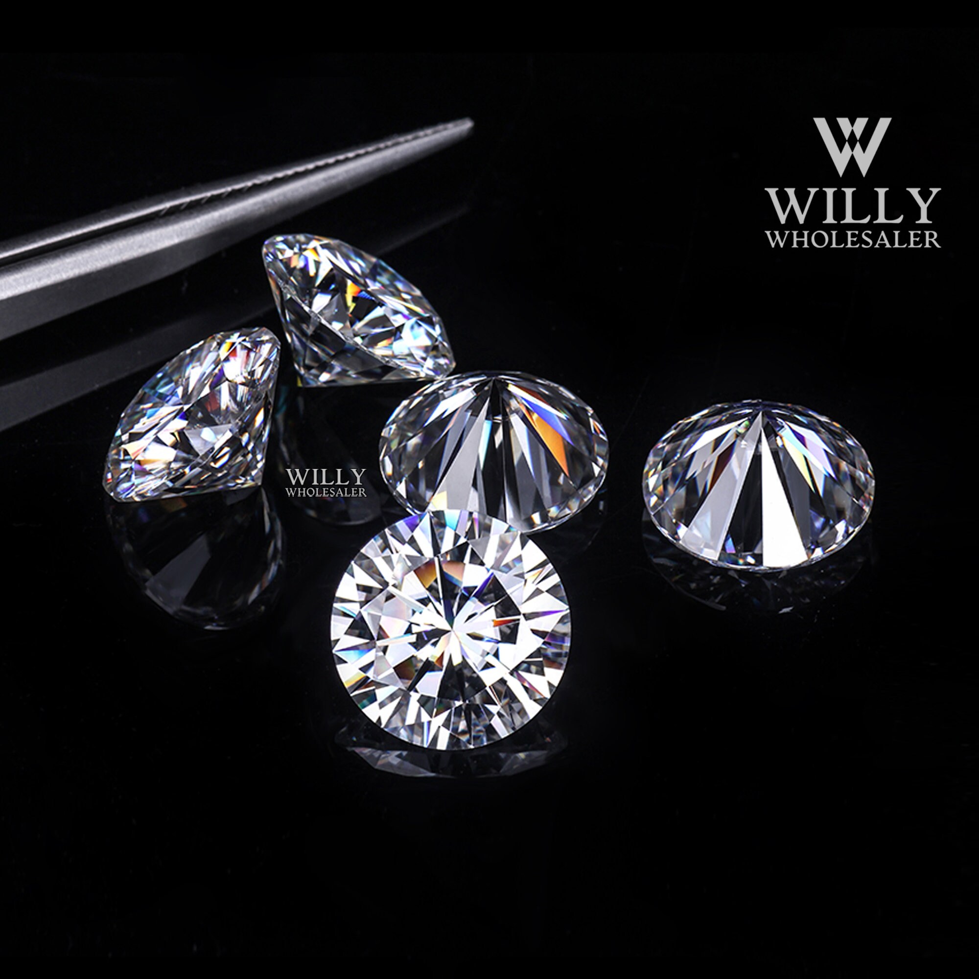 Pierre Moissanite 1 Carat - Authentique, Brillante, Alternative Au Diamant, Pour Bijouterie