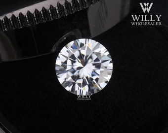 10.50 Carat 15 MM D-E Colorless White VVS1 Round Brilliant Diamond Cut Loose Moissanite For Making Ring, Band, Earrings, Pendant, Jewelry