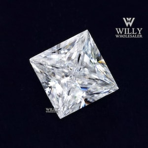 Amazing 11x11 To 25x25 MM Princess Cut Loose Moissanite For Ring, Square Shape Moissanite, Top Quality D Color Moissanite For Jewelry Making