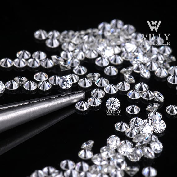 Lot De 10 Diamants Moissanite Ronds 3.80 Mm - Couleur D, Pureté VVS1, Excellent Cut, Neuf