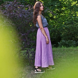 Linen  Long Skirt HAVEN, Woman Skirt, Elastic Waist  Summer Skirt, Long Skirt