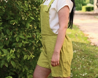 Linen Romper KAI, Button Jumpsuit, Linen Romper, Garden Romper, Vacation Jumpsuit