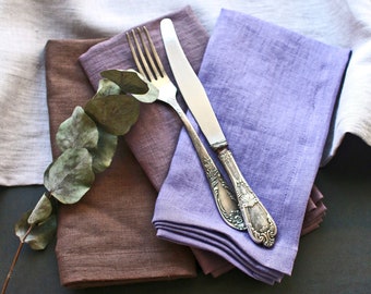 Linen napkins. Natural stonewashed linen napkins. Washed soft linen table napkins. Handmade table decor