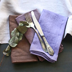 Linen napkins. Natural stonewashed linen napkins. Washed soft linen table napkins. Handmade table decor