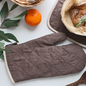 Linen Mitt Glove Heat Kitchen Household