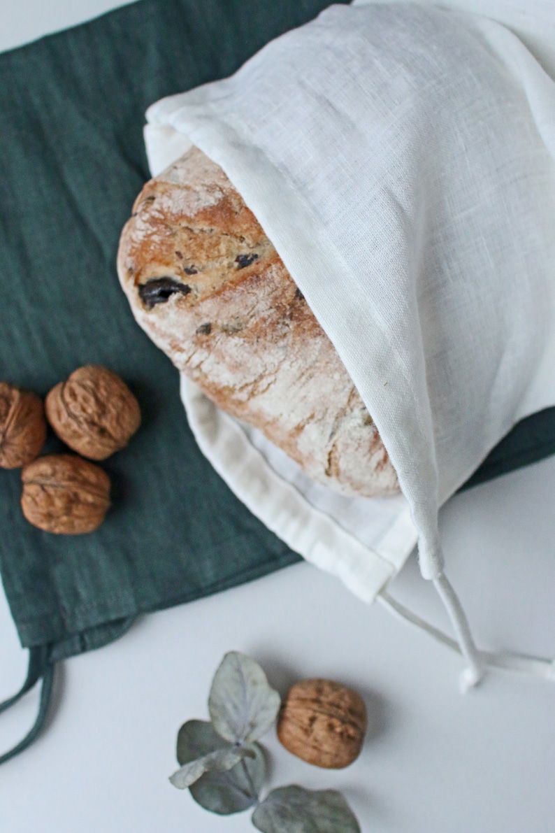 Linen bread bag, bread bag image 4