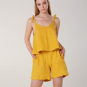 HEIDI Linen Natural Woman Shorts Short Summer Cloth Natural Cloth ...