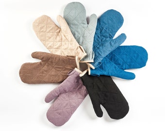 Linen Mitt Glove Heat Kitchen Household