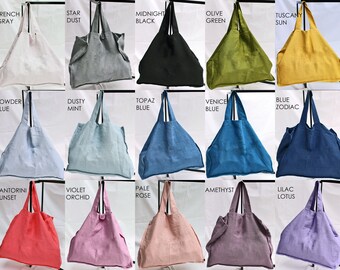 Bolso tote de lino de doble Bolso de lino Bolsa de