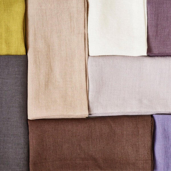 Linen napkins. Natural stonewashed linen napkins. Washed soft linen table napkins. Handmade table decor