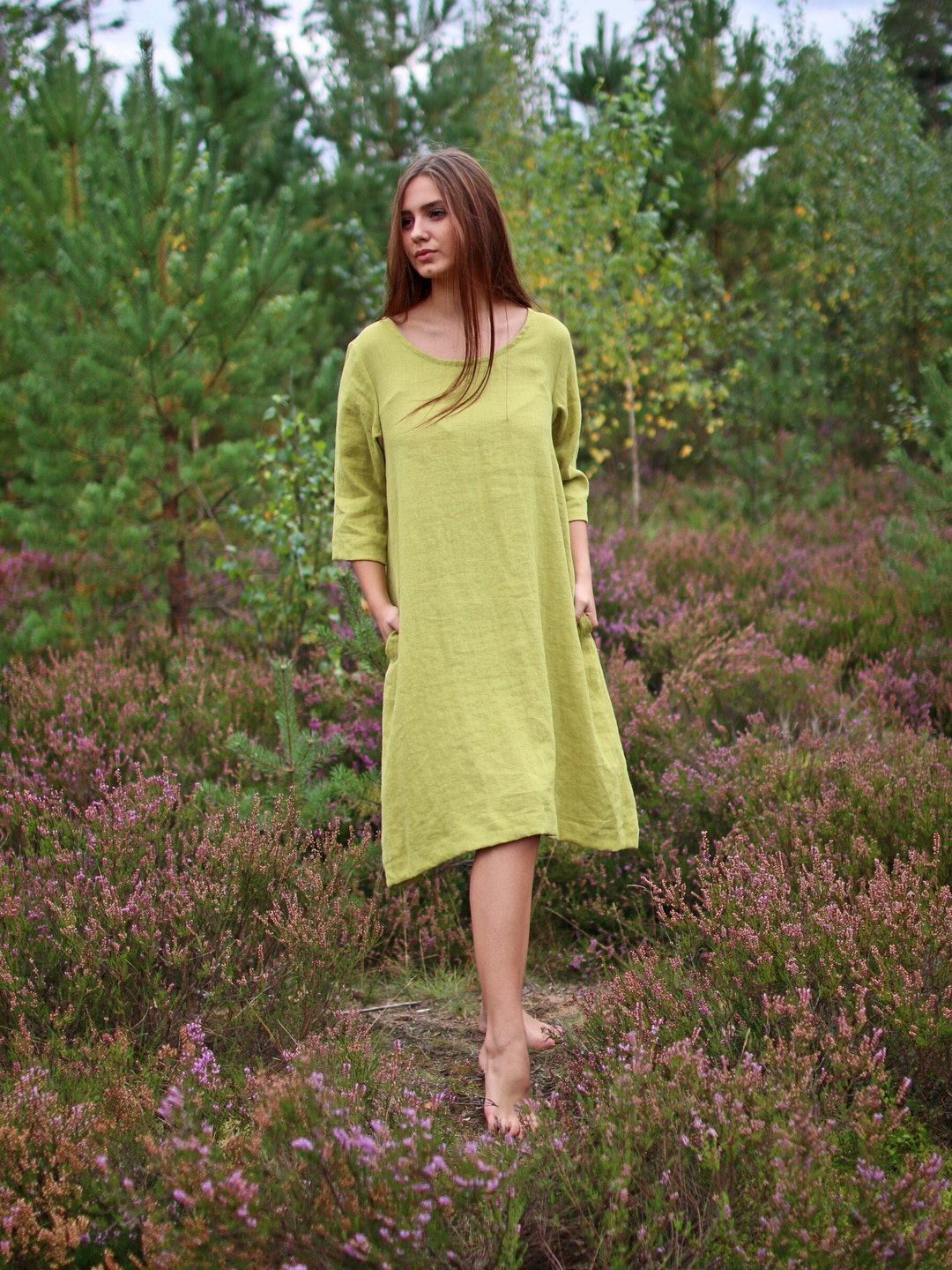 SALE KAYIA Dress Size S,L Every Day Dress, Materity Dress,linen Dress