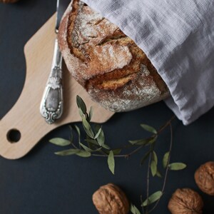 Linen bread bag, bread bag image 9